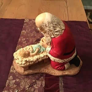 vintage kneeling Santa